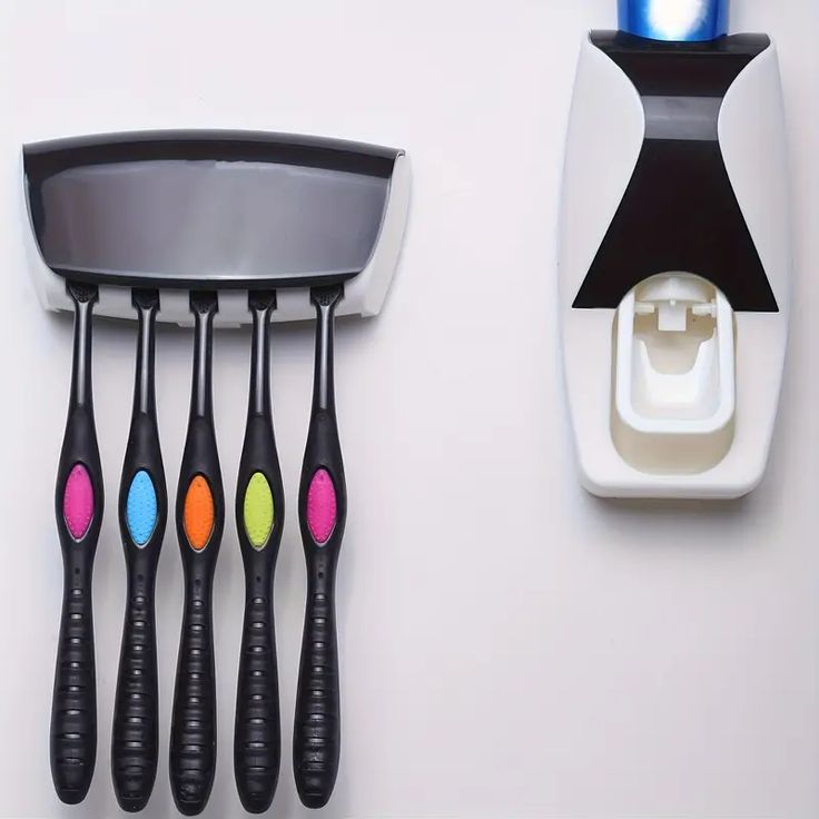 2 in 1 Toothpaste Dispenser & Toothbrush Holder