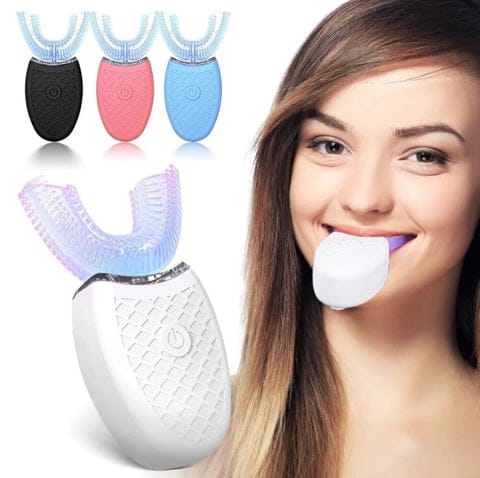 Automatic U Shaped Toothbrush For Adults - 30 Timer, Wireless Charging, Washable, For Travel And Home