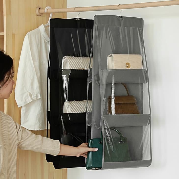 6-Slot Dustproof Bag Organizer with Hook