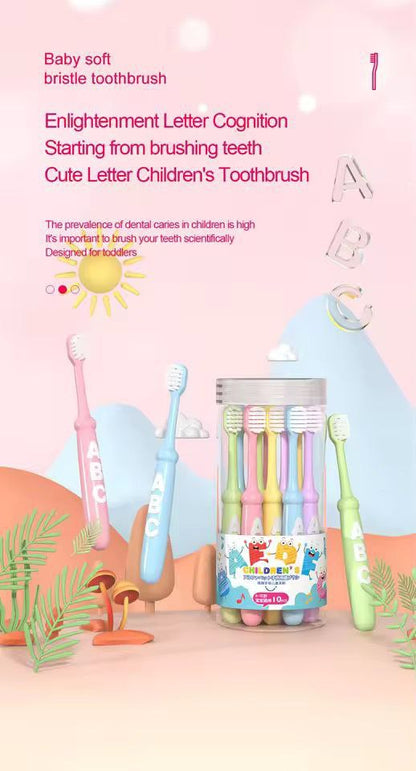 10pcs Soft Bristle Kids Nano Toothbrush Set
