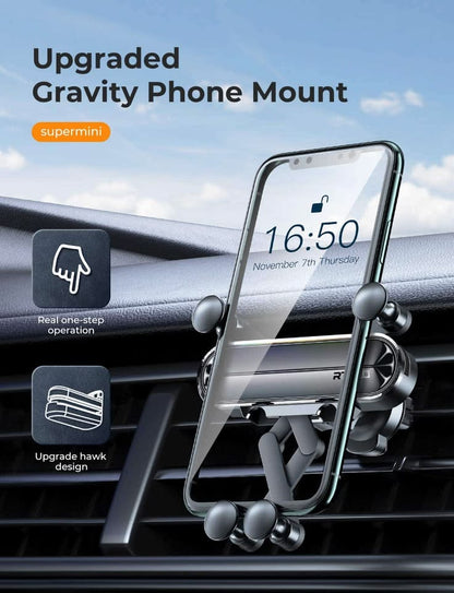 Gravity Vent Car Phone Holder – Secure Hands-Free Driving Companion