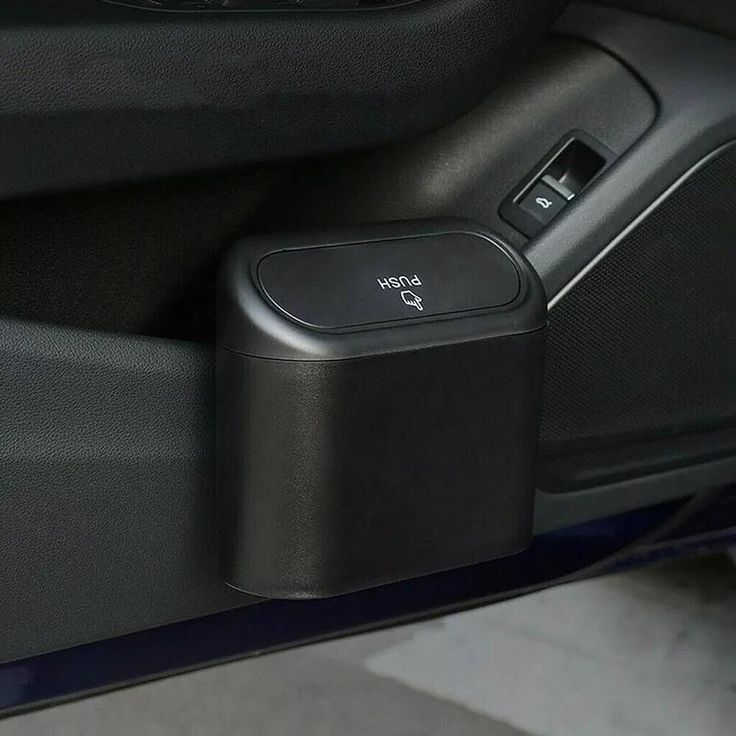 Self-Mount Car Mini Bin – Compact Car Trash Organizer