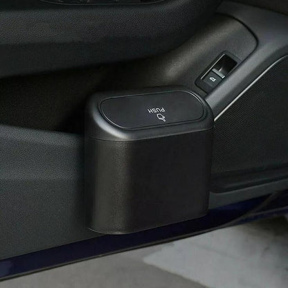 Self-Mount Car Mini Bin – Compact Car Trash Organizer
