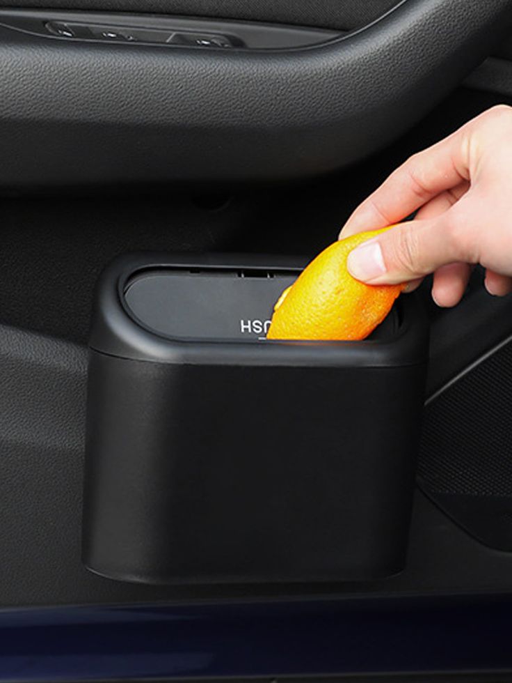 Self-Mount Car Mini Bin – Compact Car Trash Organizer