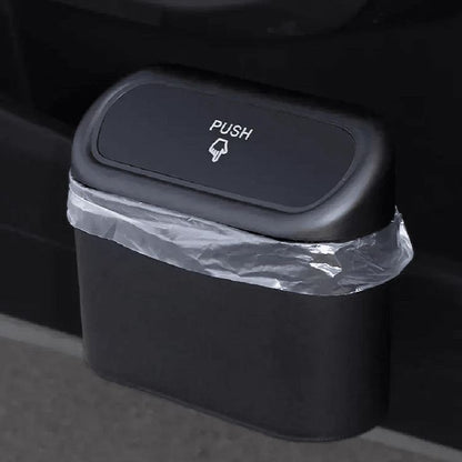 Self-Mount Car Mini Bin – Compact Car Trash Organizer