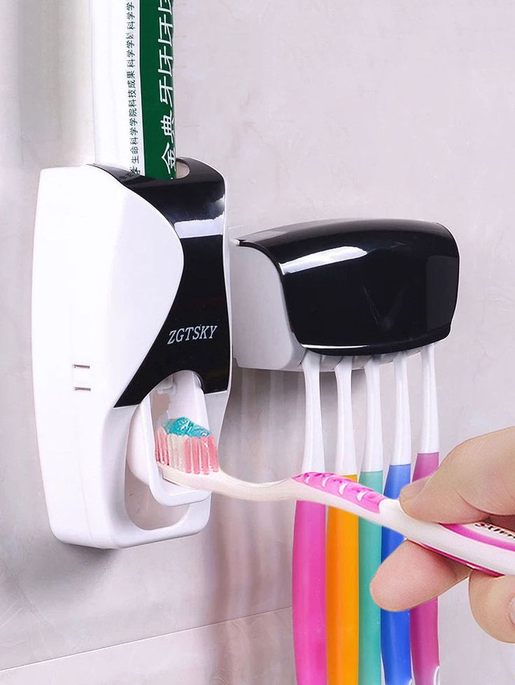 2 in 1 Toothpaste Dispenser & Toothbrush Holder