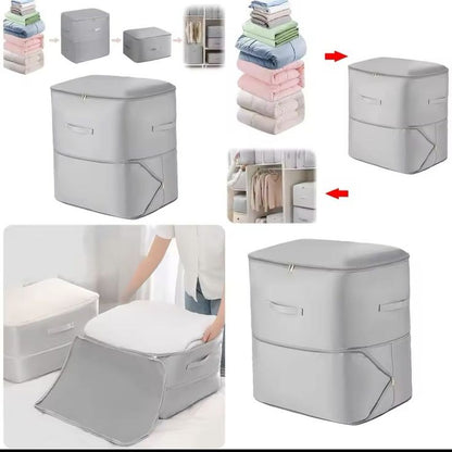 Collapsible Expandable Duvet Organizer – Space Saving Bedding Storage Solution