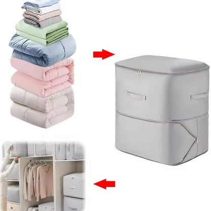 Collapsible Expandable Duvet Organizer – Space Saving Bedding Storage Solution