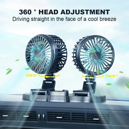 Double Head Car Fan – Powerful Cooling &amp; Better Airflow for Your Car