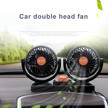 Double Head Car Fan – Powerful Cooling &amp; Better Airflow for Your Car