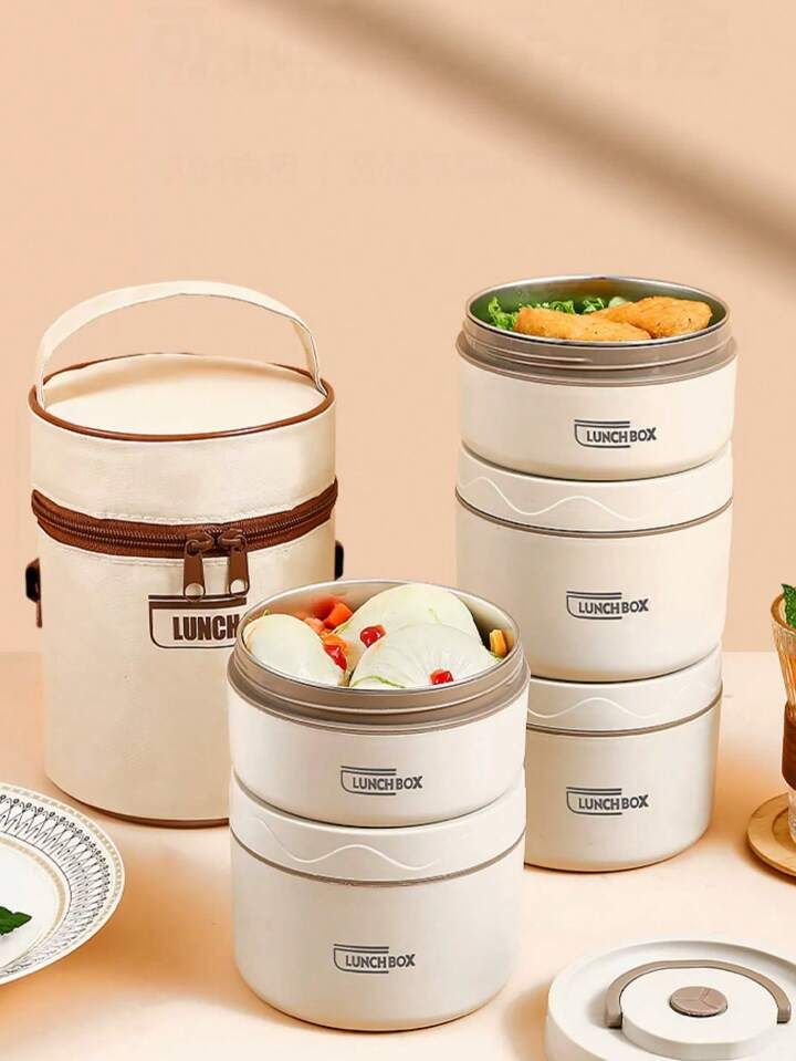 4 in 1 Insulated Bento Lunch Box – Keep Meals Fresh, Warm & Organized