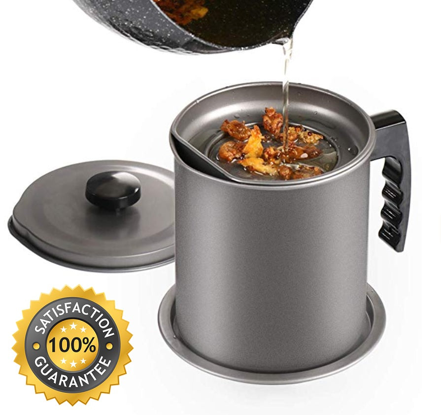 1.5L Oil Sieve Container – Convenient Oil Storage &amp; Filtering Solution