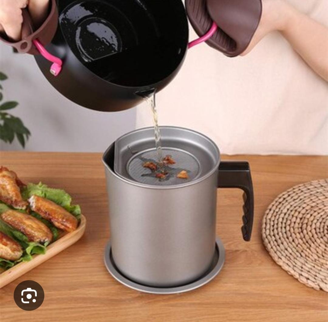 1.5L Oil Sieve Container – Convenient Oil Storage &amp; Filtering Solution
