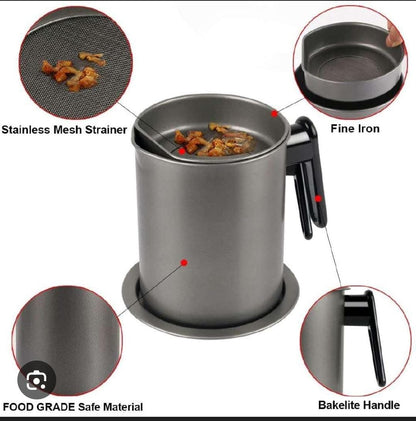 1.5L Oil Sieve Container – Convenient Oil Storage &amp; Filtering Solution