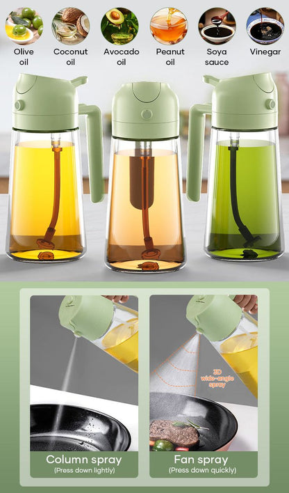 2 in 1 Oil Dispenser – Pour &amp; Spray Cooking Bottle
