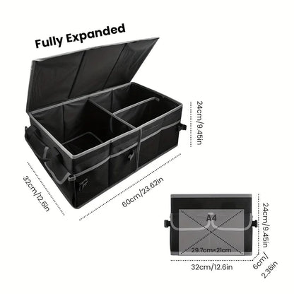 Heavy Duty 3-Partition Foldable Car Boot Organizer – Ultimate Car Storage & Organization Solution