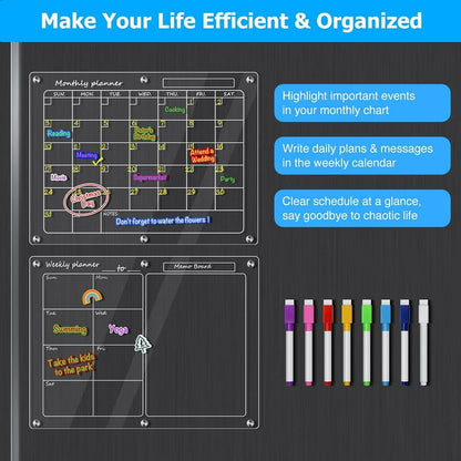 Magnetic Monthly &amp; Weekly Planner – Stay Organized, Focused &amp; In Control