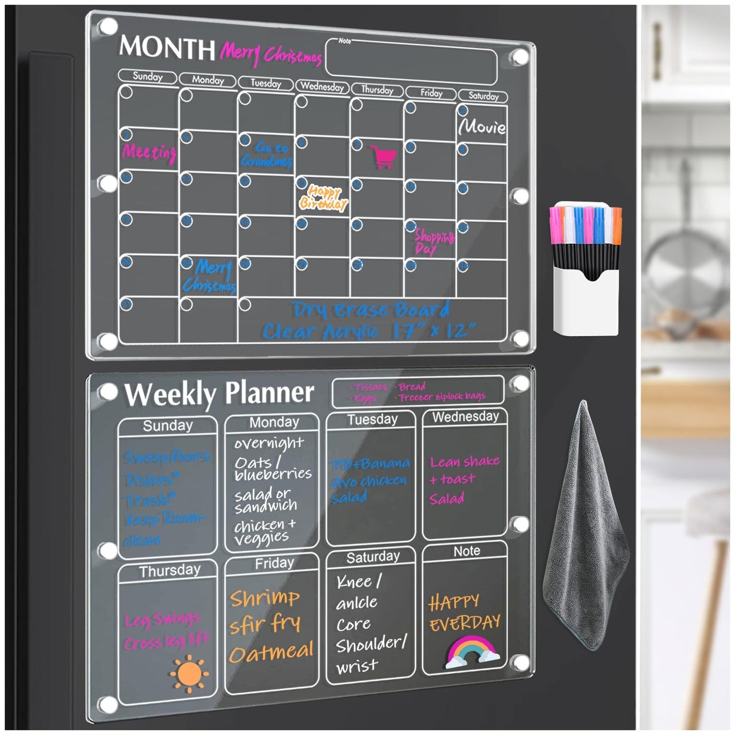 Magnetic Monthly &amp; Weekly Planner – Stay Organized, Focused &amp; In Control
