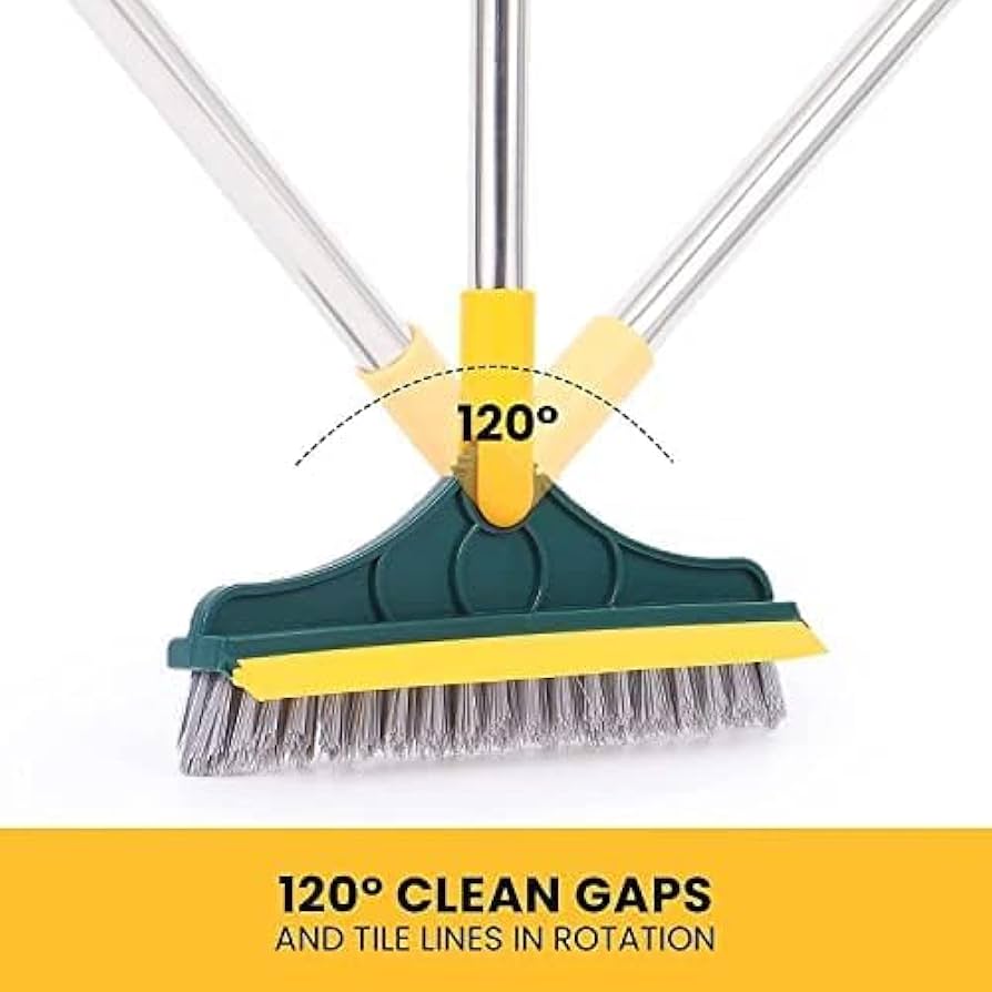 2-in-1 360° Scrubbing Brush with Long Handle – Effortless Deep Cleaning