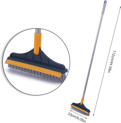 2-in-1 360° Scrubbing Brush with Long Handle – Effortless Deep Cleaning