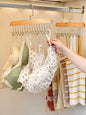 Wooden 8-Hook Hangers (Pair) – Smart Space-Saving Wardrobe Organizer