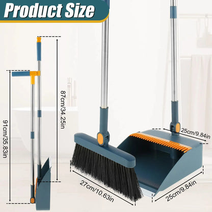 2-in-1 Dustpan and Broom Set – Quick, Easy &amp; Efficient Cleaning