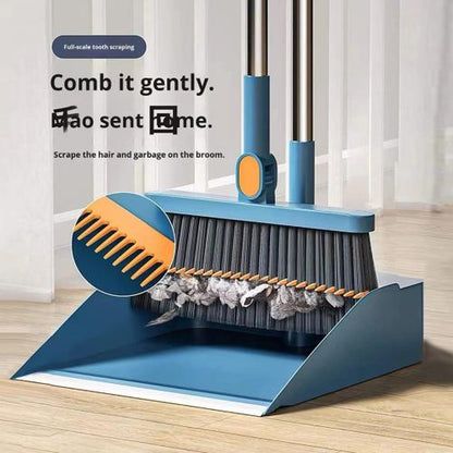 2-in-1 Dustpan and Broom Set – Quick, Easy &amp; Efficient Cleaning