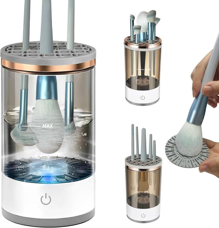 Electric Makeup Brush Cleaner – Deep Clean &amp; Dry Your Brushes in Minutes