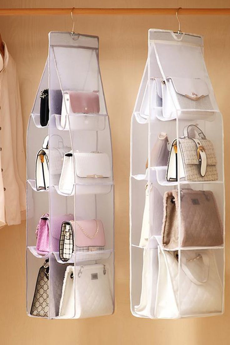6-Slot Dustproof Bag Organizer with Hook