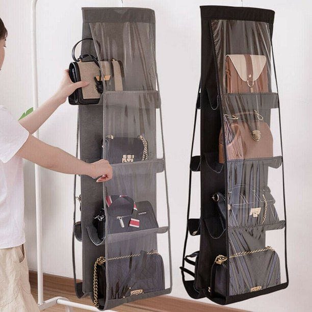 6-Slot Dustproof Bag Organizer with Hook