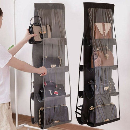 6-Slot Dustproof Bag Organizer with Hook