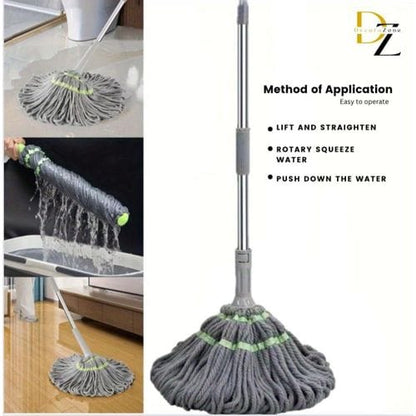 Self-Wringing Twist Mop – Effortless &amp; Seamless Cleaning