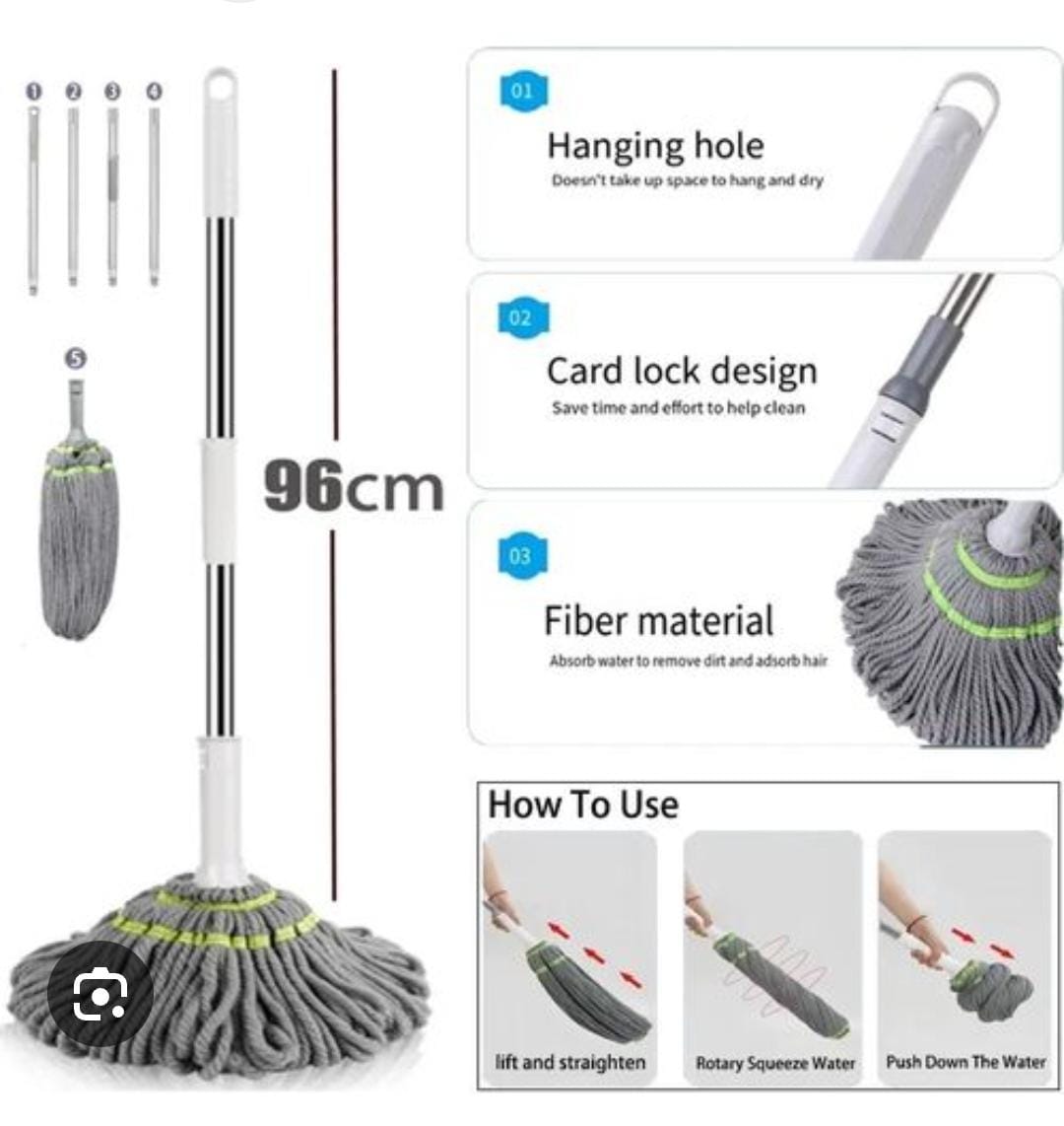 Self-Wringing Twist Mop – Effortless &amp; Seamless Cleaning