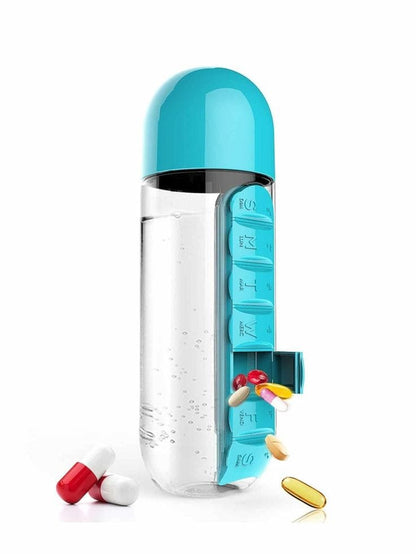 7-Day Water Bottle Pill Organizer
